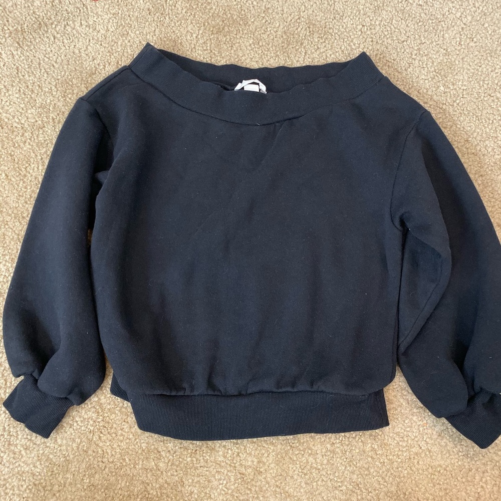 Off shoulder black sweatshirt *BRAND NEW*